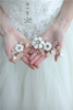 Elegant Fashion Flower Bridal Hairband Headdress Handmade Ceramics Wedding Beaded Women Hair Combs