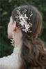 Gold Leaves Floral Beautiful Antique Bride Tiara Hairpin Earrings Set