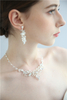 Handmade Bridal Crystal Pearl Necklace Earrings Crowns Wedding Jewelry Set