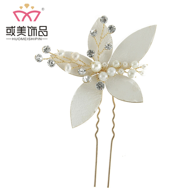 Crystal Hair Accessories Headdress Headband Bridal Pearl Hair Vine Pin