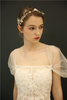 Fancy Princess Rhinestone Gold Leaf Crystal Bridal Accessories Hairband 
