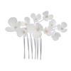 White Flower Earrings Bridal Headpiece Latest Design Headbands Jewelry Set