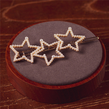 Wedding Fashionable Pretty Bridal Star Shape Hair Pins Pearl Hair Clips