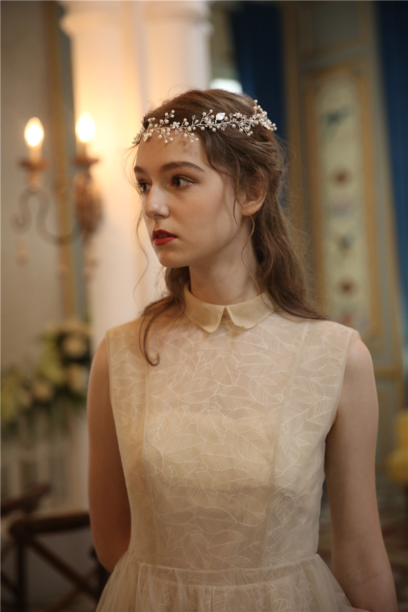 Pearl Flower Leaves Fashion Wedding Hair Accessory Bridal Hair Comb