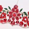 Beauty Red Rhinestone Luxury Wedding Tiara Crystal Bride Crowns