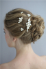 Handmade Pearls Bridal Hairband Headdress Fashion Women Party Prom Hair Combs Set