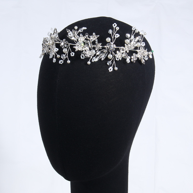 Alloy Leaf Flower Wedding Hair Accessories Beauty Pageant Crown