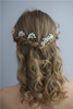 Stylish Exquisite Wedding Hair Clips Gold Wedding Bridal Jewelry Set