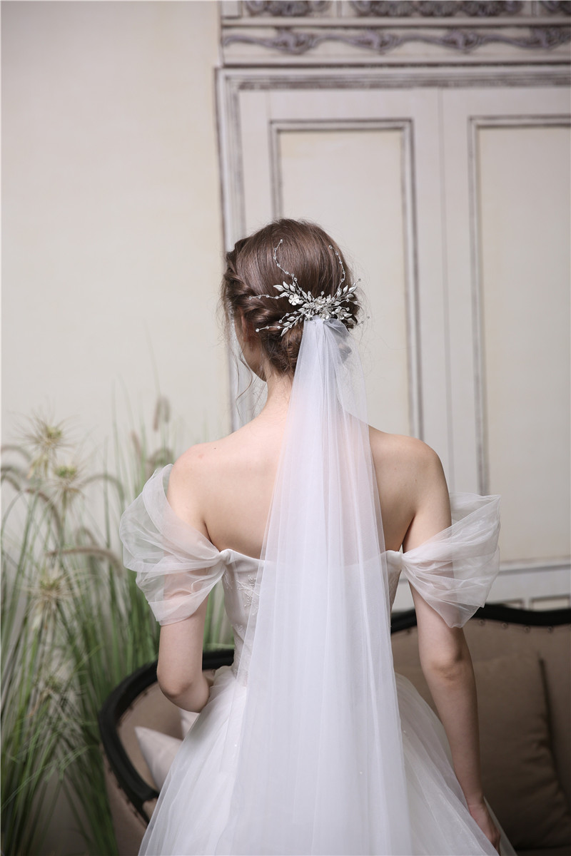 Korea Style Wedding Jewelry Crystal Leaf Bridal Hairbands Hair Combs
