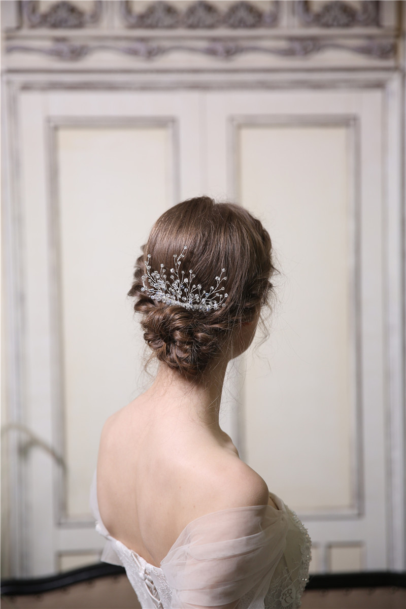 Crystal Beaded Handmade Wedding Accessories Crystal Jewelry Bridesmaid Hair Combs