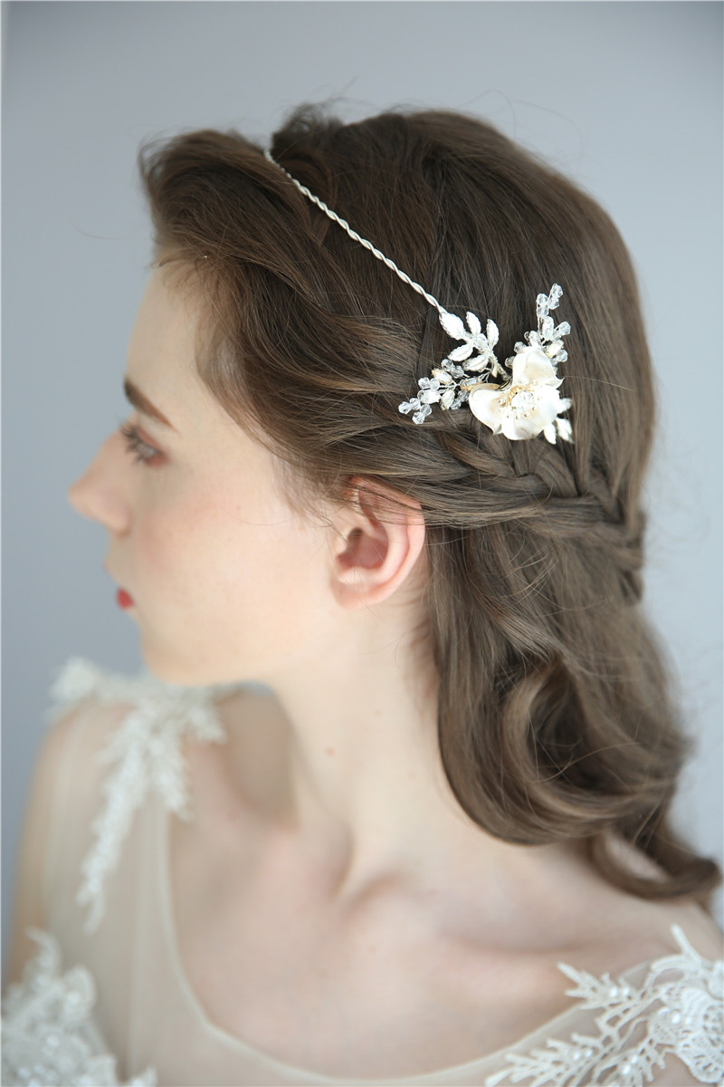 Flower Tiara Hair Jewelry Bride Rhinestone Crystal Beauty Pageant Crown