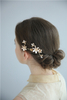 Gold Floral Pearl Hair Jewelry Handmade Headwear Bridal Wedding Hair Pin