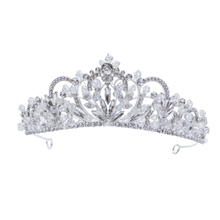 Fashion Silver Crystal Flower Hair Jewelry Accessories Handmade Wedding Headdress Tiaras Crowns