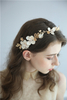 Gold Leaves Bridal Accessories Hairband Headdress Plastic Leaf Headpiece