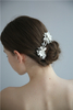 Lower Wedding Handmade Women Silver Leaf Bridal Headpiece Hair Combs