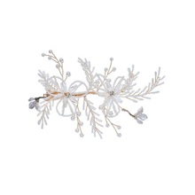 Cute Princess Leaves Beads Brida Pearl Wedding Dress Hair Clips