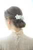 Handmade Elegant Flower Wedding Hair Jewelry Accessories Headwear Pearl Bridal Fancy Hair Comb For Women