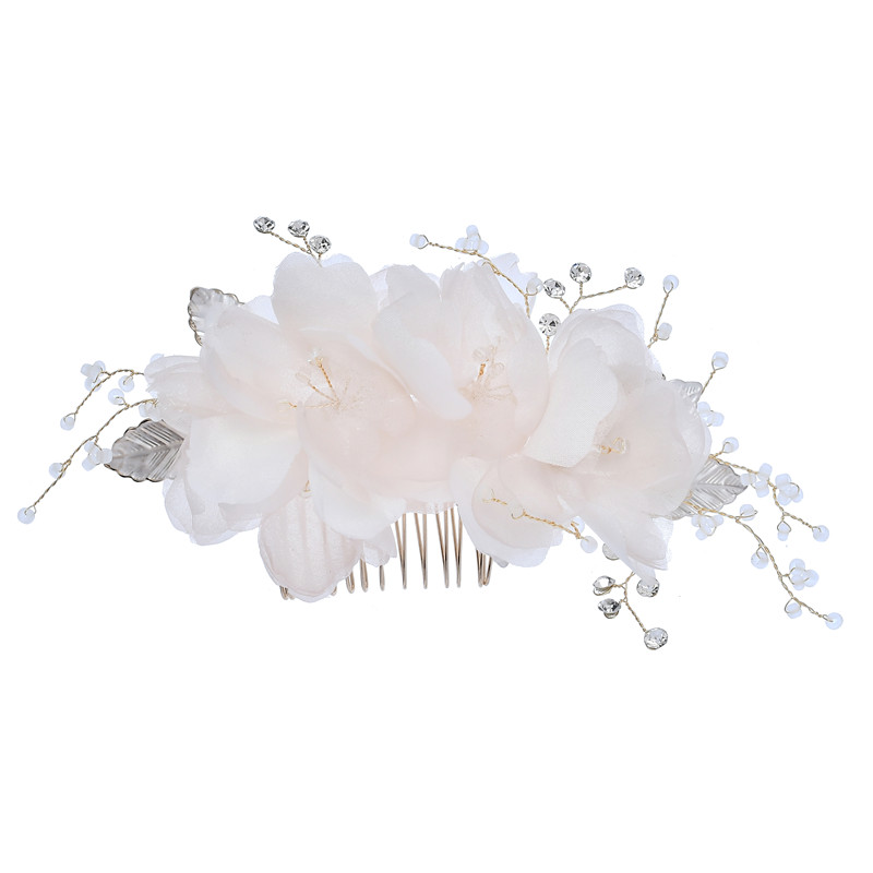 Beautiful Design Chiffon Flower Hair Accessories Headdress Bridal Wedding Hair Combs