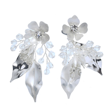 Fashion Bridal Crystal Flower Barrette Floral Style Hair Accessories Handmade Bridesmaid Wedding Hair Clips
