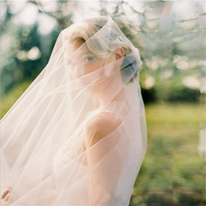 New Arrival Fashion Design Wedding Shower Decoration White Bridal Veil