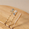 New Design Wedding Jewelry Fashion Metal Rhinestone Pearl Hair Pin Sets