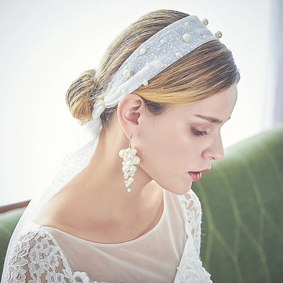 New Style Handmade Pearls String Earrings Women Gold Statement Earrings