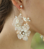Bridal Accessoires Set Handmade Pearl Crystal Bridal Flower Hair Pins Earrings Haircomb Jewelry Set For Women