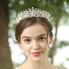 Elegant Handmade Wedding Crystal Crown Jewelry Headdress Bridal Tiara For Women