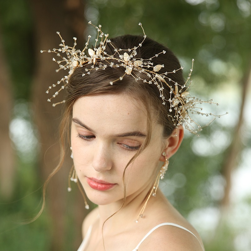 Factory Directly Modern Metal Headband Wedding Accessories For Bride