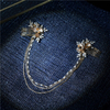 2020 New Chain Design Bridal Jeweled Rhinestone Flower Veil Hair Comb