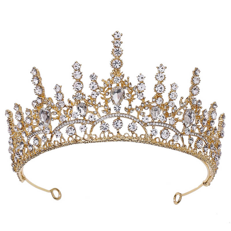 Custom Stylish Princess Alloy Crystal Bride Wedding Crown Prom Pageant Tiaras