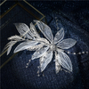 Handmade Leaves Design Lace Hair Clip Hair Jewelry Rhinestone Headpieces For Women