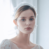 Fashion Bridal White Flower Chandelier Earrings Wedding Beads Statement Earrings