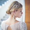 2020 Latest Design Simple Pearl Circle Earrings Silver Rhinestone Pendant Earrings 